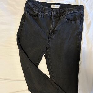 Black denim madewell skinny jeans